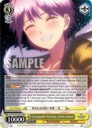 Unstoppable Feelings, Ichika Nakano!