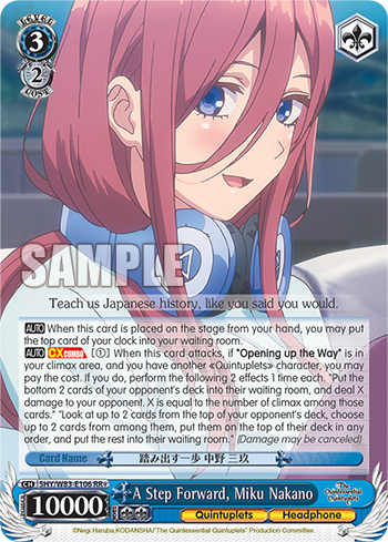 A Step Forward, Miku Nakano