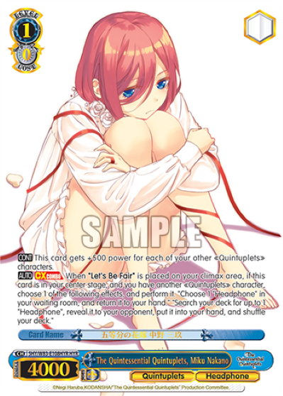 The Quintessential Quintuplets, Miku Nakano 5HY/W83-E108HYR
