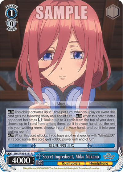 Secret Ingredient, Miku Nakano 5HY/W83-E111