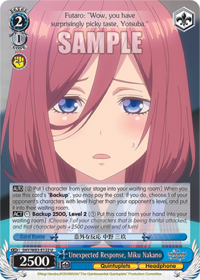 Unexpected Response, Miku Nakano 5HY/W83-E122