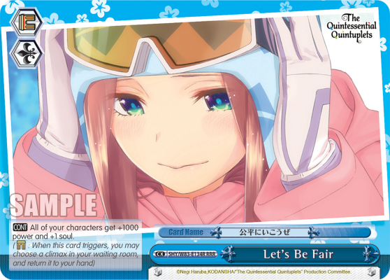 Let's Be Fair 5HY/W83-E134R