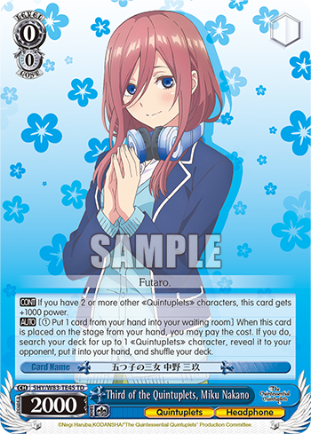 Third of the Quintuplets, Miku Nakano 5HY/W83-TE45