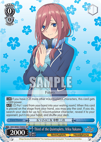 Third of the Quintuplets, Miku Nakano 5HY/W83-TE45S