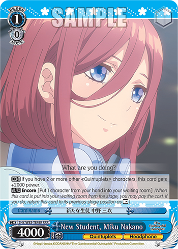 New Student, Miku Nakano 5HY/W83-TE48R