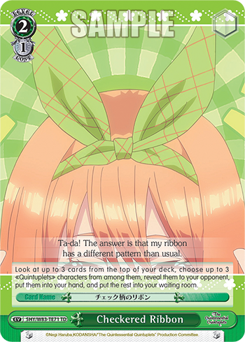 Checkered Ribbon 5HY/W83-TE71