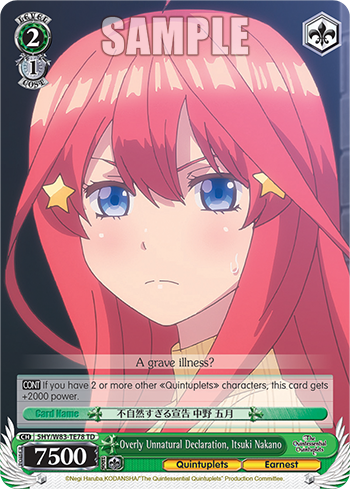 Overly Unnatural Declaration, Itsuki Nakano 5HY/W83-TE78