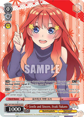 Gentle and Sincere, Itsuki Nakano