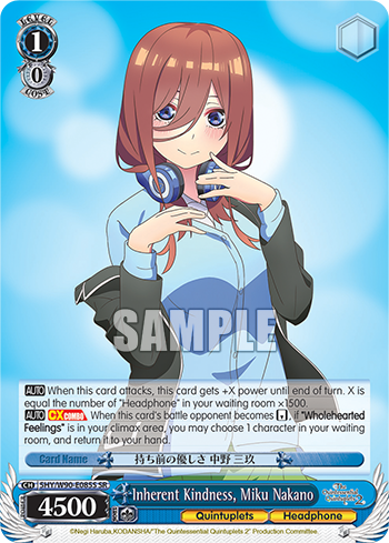 Inherent Kindness, Miku Nakano 5HY/W90-E085S