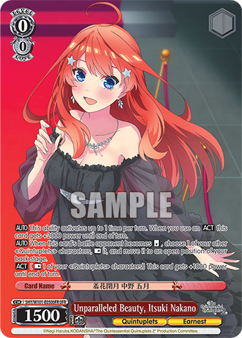 Unparalleled Beauty, Itsuki Nakano