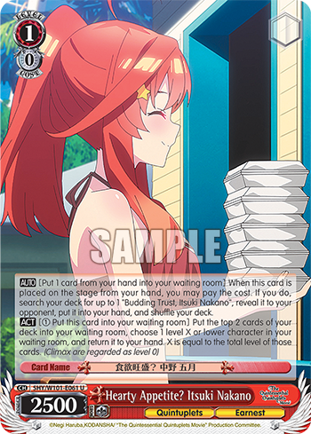 Hearty Appetite? Itsuki Nakano