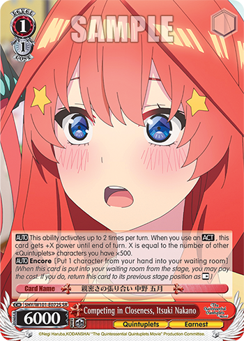 Competing in Closeness, Itsuki Nakano 5HY/W101-E072S