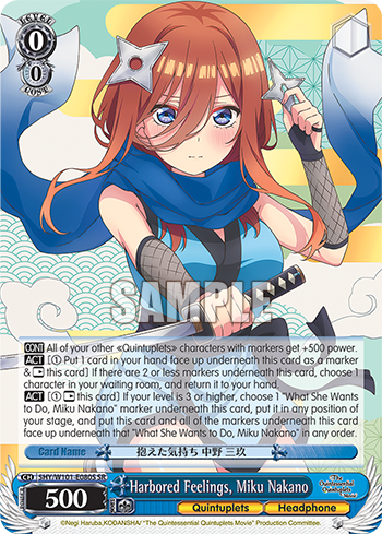 Harbored Feelings, Miku Nakano 5HY/W101-E080S