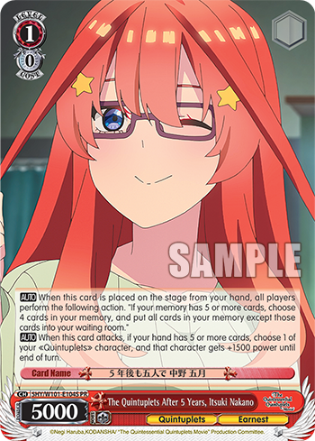 The Quintuplets After 5 Years, Itsuki Nakano 5HY/W101-E104S