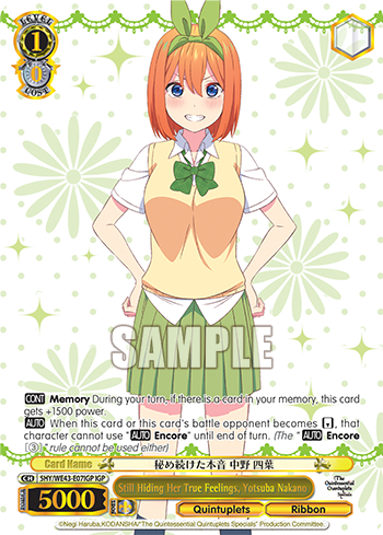 Still Hiding Her True Feelings, Yotsuba Nakano