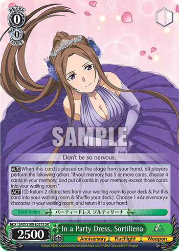 In a Party Dress, Sortiliena