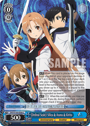 《Ordinal Scale》 Silica & Asuna & Kirito SAO/S100-E090