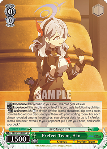 Prefect Team, Ako BAV/W129-E022S