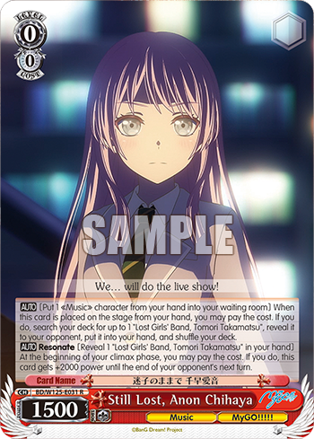 Still Lost, Anon Chihaya