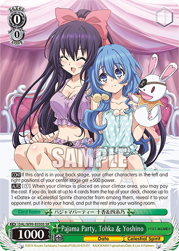 Pajama Party, Tohka & Yoshino
