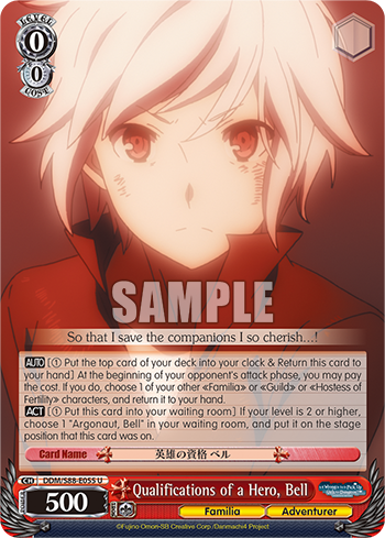 Qualifications of a Hero, Bell