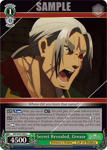 Secret Revealed, Grease