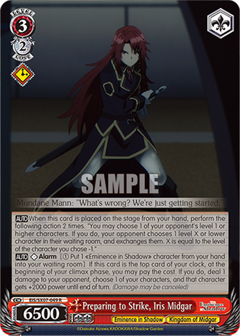 Preparing to Strike, Iris Midgar