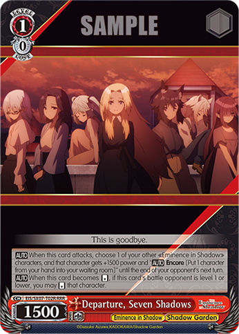 Departure, Seven Shadows