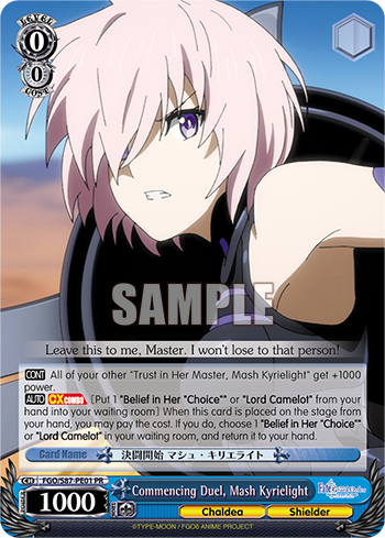 Commencing Duel, Mash Kyrielight FGO/S87-PE01
