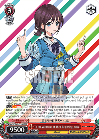 To the Witnesses of Their Beginning, Nina