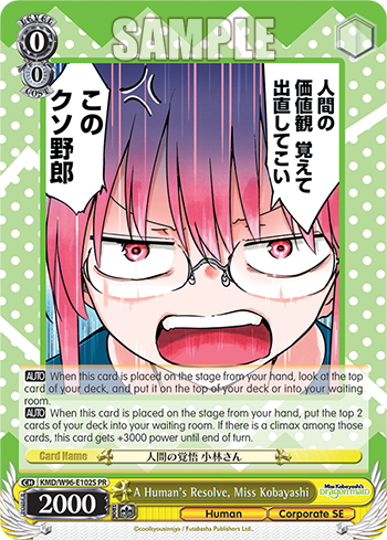 A Human's Resolve, Miss Kobayashi KMD/W96-E102S