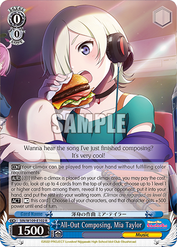 All-Out Composing, Mia Taylor