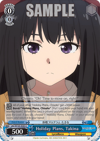 Holiday Plans, Takina LRC/W105-E083
