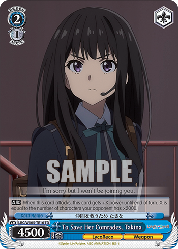 To Save Her Comrades, Takina