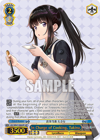 In Charge of Cooking, Takina