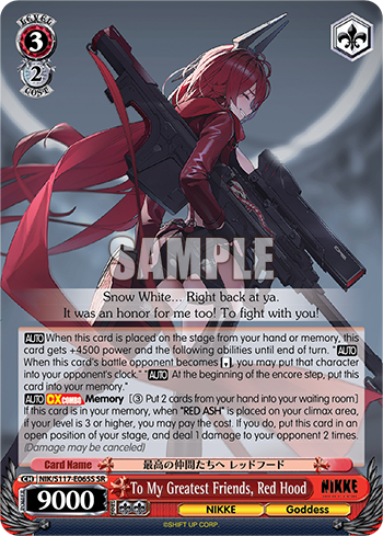 To My Greatest Friends, Red Hood NIK/S117-E065S