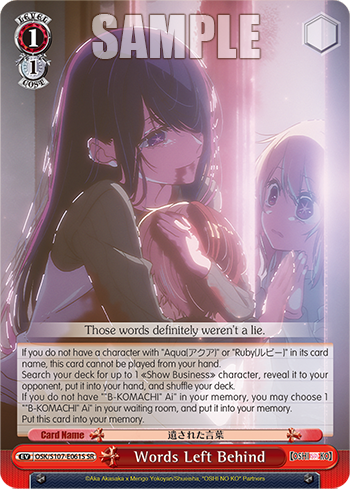Words Left Behind OSK/S107-E061S