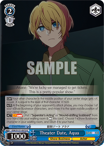 Theater Date, Aqua OSK/S121-E072