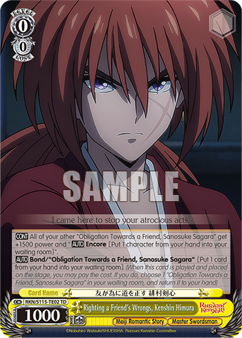 Righting a Friend's Wrongs,  Kenshin Himura