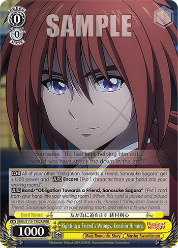 Righting a Friend's Wrongs,  Kenshin Himura