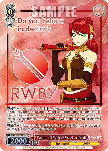 Pyrrha: Fall Maiden's Vessel Candidate