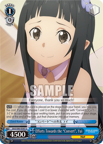 Efforts Towards the "Convert", Yui