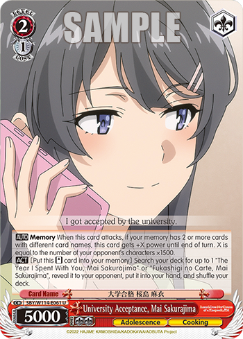 University Acceptance, Mai Sakurajima SBY/W114-E061