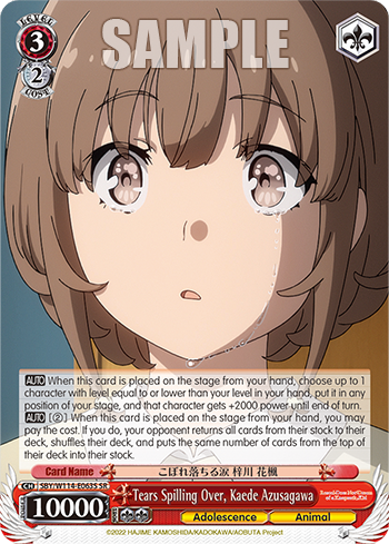 Tears Spilling Over, Kaede Azusagawa SBY/W114-E063S