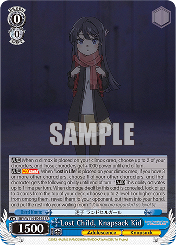 Lost Child, Knapsack Kid SBY/W114-E094S