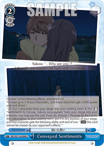 Conveyed Sentiments SBY/W114-E098