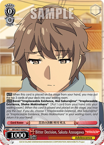 Bitter Decision, Sakuta Azusagawa