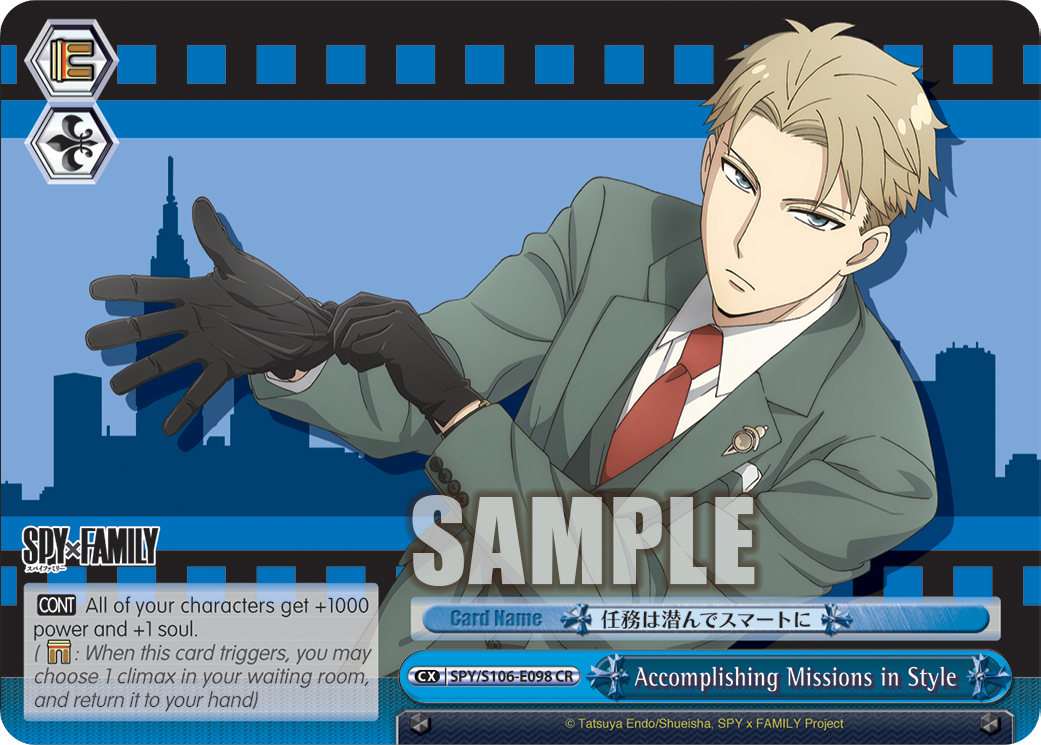 Accomplishing Missions in Style SPY/S106-E098