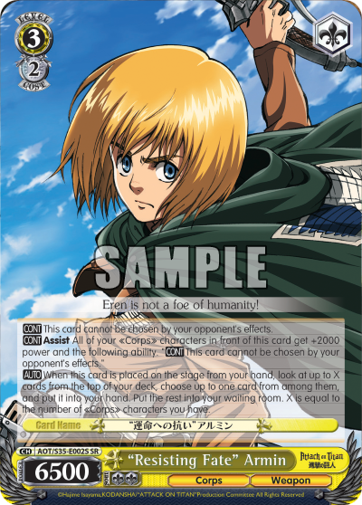 "Resisting Fate" Armin