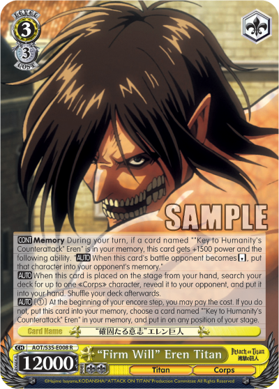 "Firm Will" Eren Titan